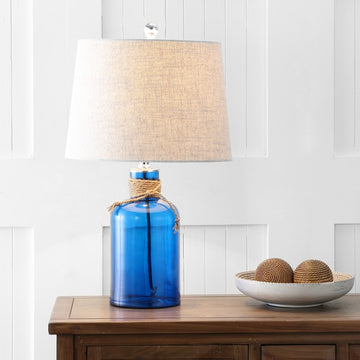 Azure 23.5" Glass Bottle LED Table Lamp - JONATHAN Y